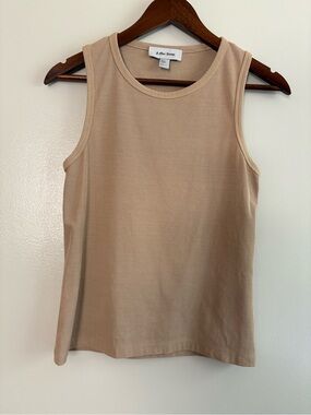& Other Stories Ribbed Fitted Neutral Beige Tank Top Size Medium